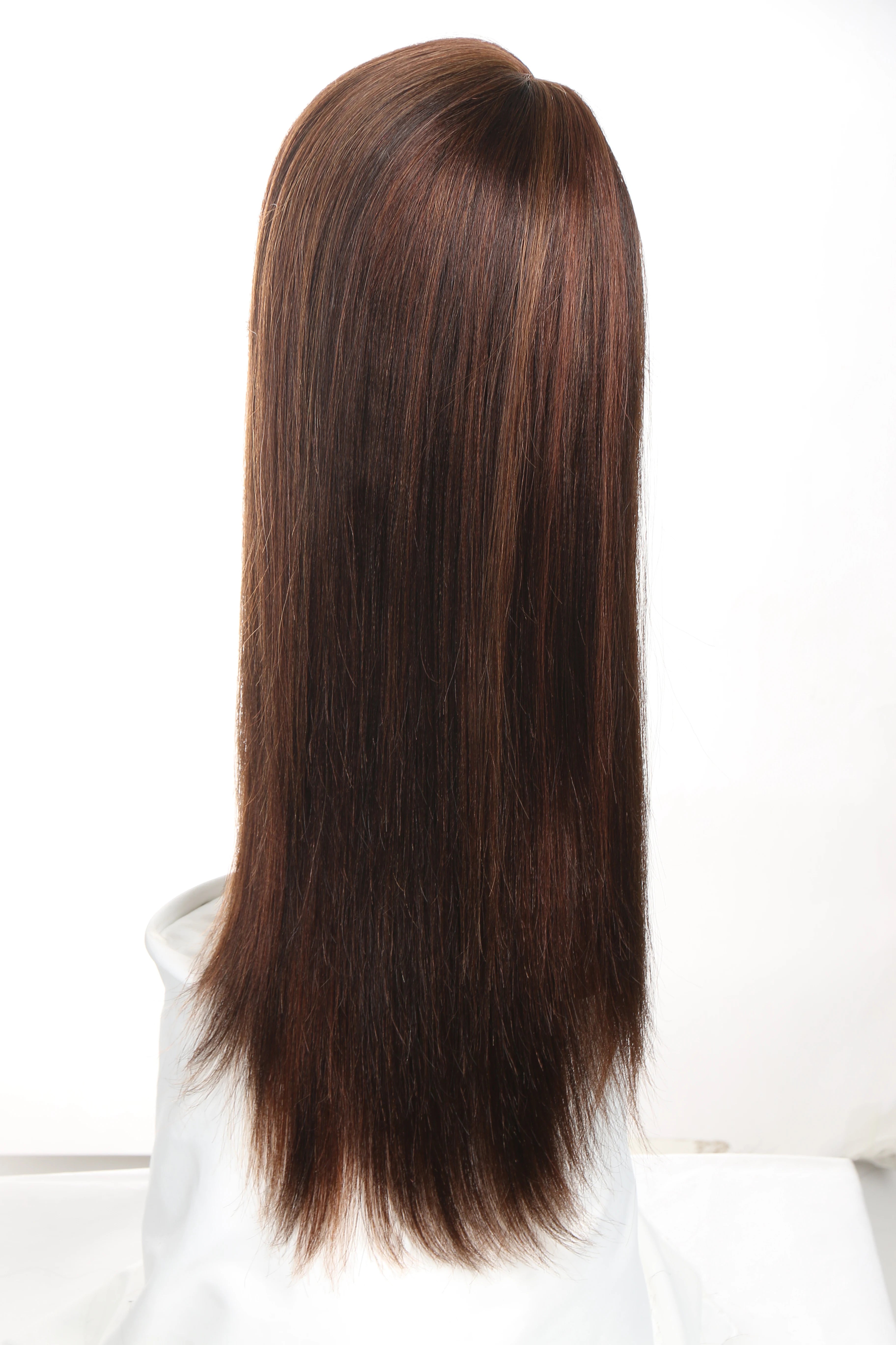 Sleek Human Hair Wigs For Women Highlight Colored Human Hair Wigs Lace Wig Straight Brazilian Hair Wigs 24 Inch Long Wig