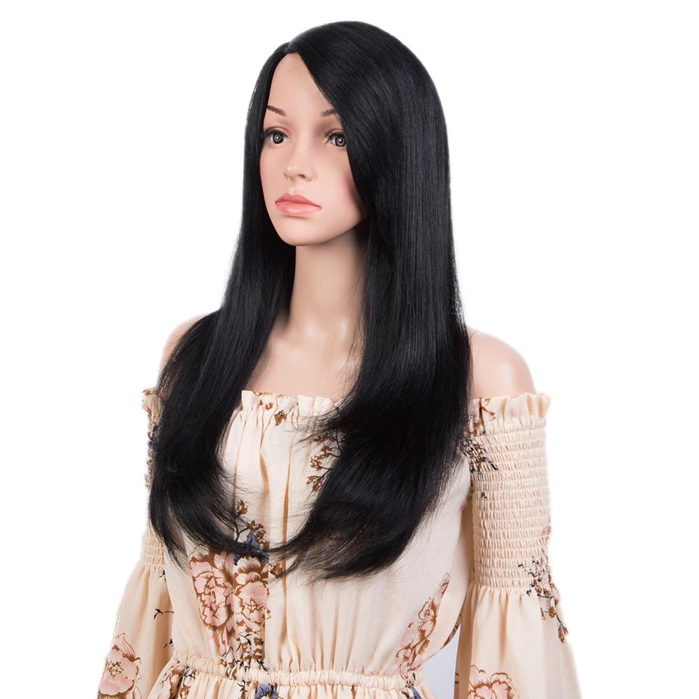 Sleek Human Hair Wigs For Women Highlight Colored Human Hair Wigs Lace Wig Straight Brazilian Hair Wigs 24 Inch Long Wig