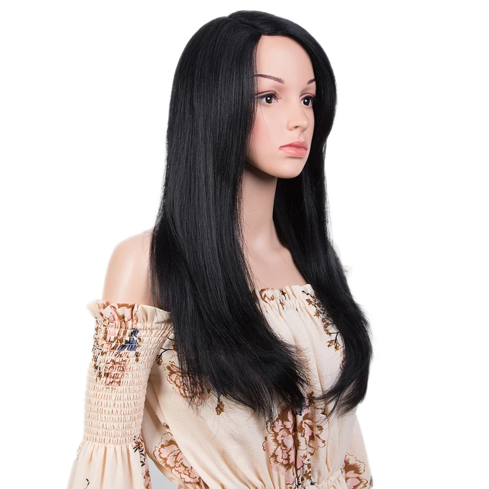 Sleek Human Hair Wigs For Women Highlight Colored Human Hair Wigs Lace Wig Straight Brazilian Hair Wigs 24 Inch Long Wig