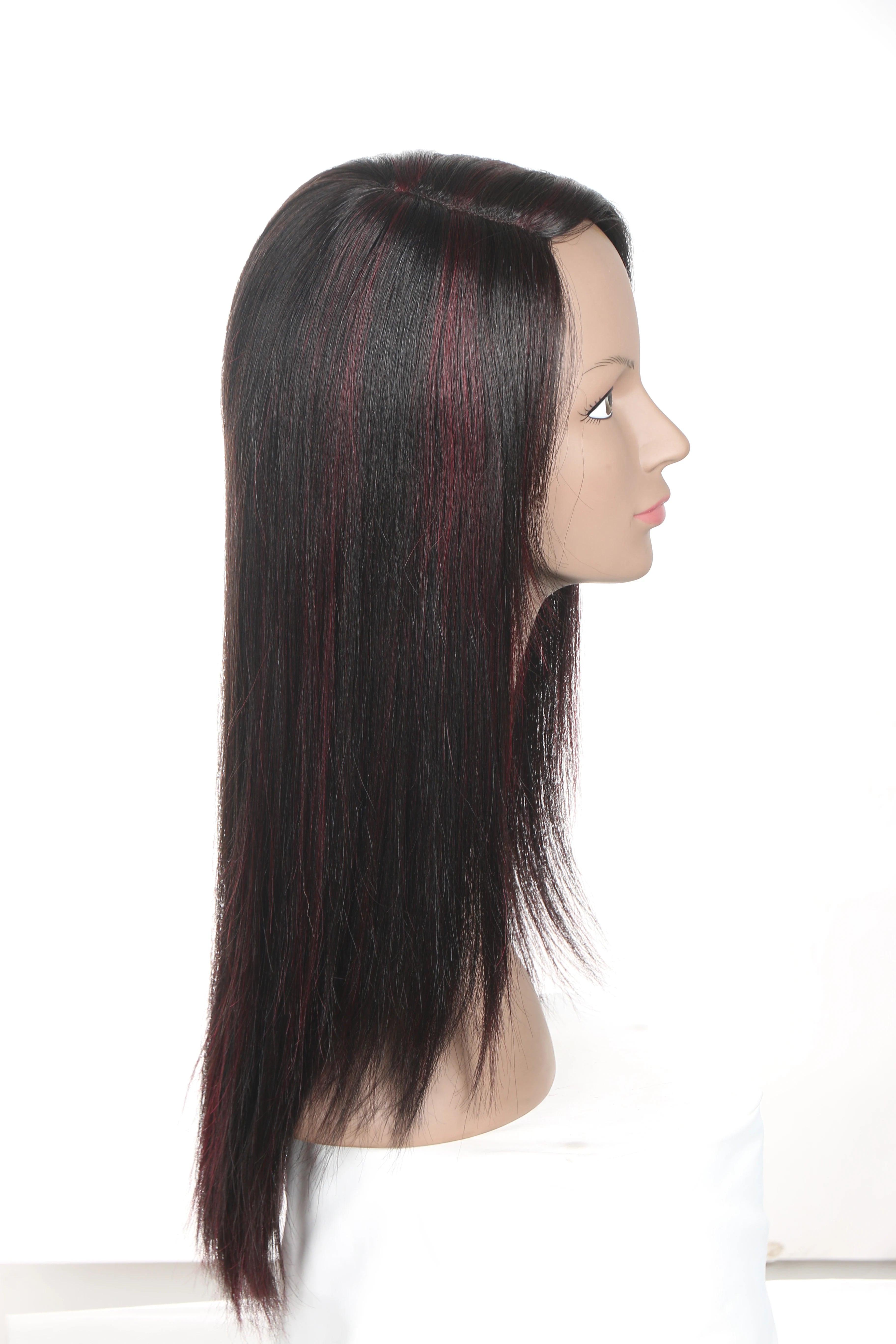 Sleek Human Hair Wigs For Women Highlight Colored Human Hair Wigs Lace Wig Straight Brazilian Hair Wigs 24 Inch Long Wig