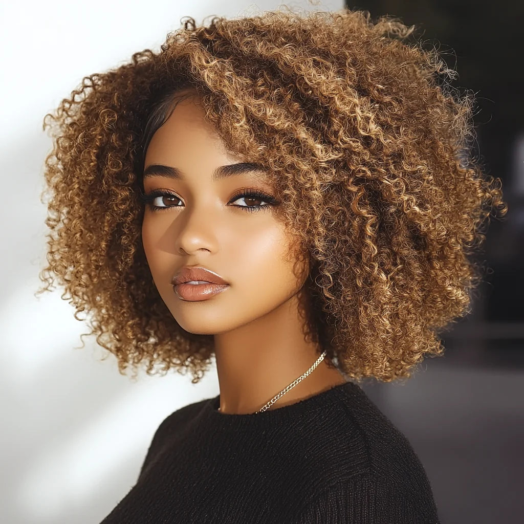 Curly Human Hair Wigs For Women P1B/30 Highlight Remy Brazilian Hair Wigs P4/27/30 Highlight Colored  Jerry Curl Hair Wigs