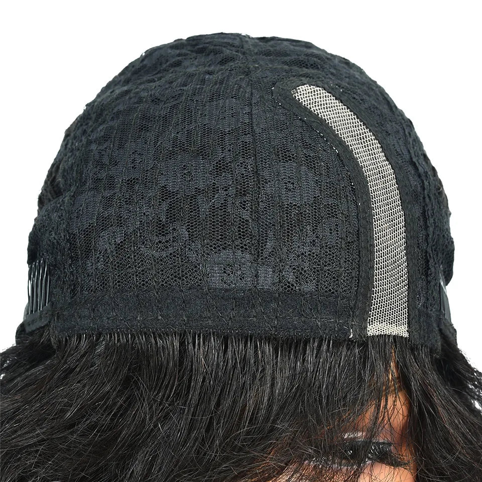 Curly 4x1 Lace Human Hair Wigs Deep Wave Glueless Human Hair Wigs Jerry Curly Glueless Fringe Human Hair Wigs HairUGo