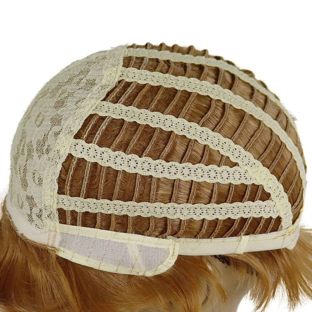 Short Wigs for Men Synthetic Hair Blonde Wig with Bangs Cosplay Wigs Halloween Costume Drag Party Straight Haircuts Roleplay