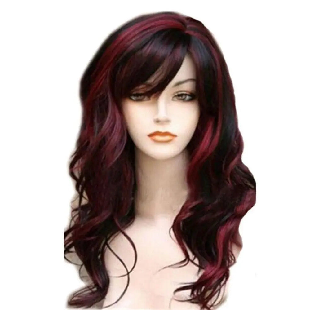 Ladies Blonde Long Curly Wigs Women Natural Wavy Synthetic Hair Cosplay Full Wig Fashion Party Supplies