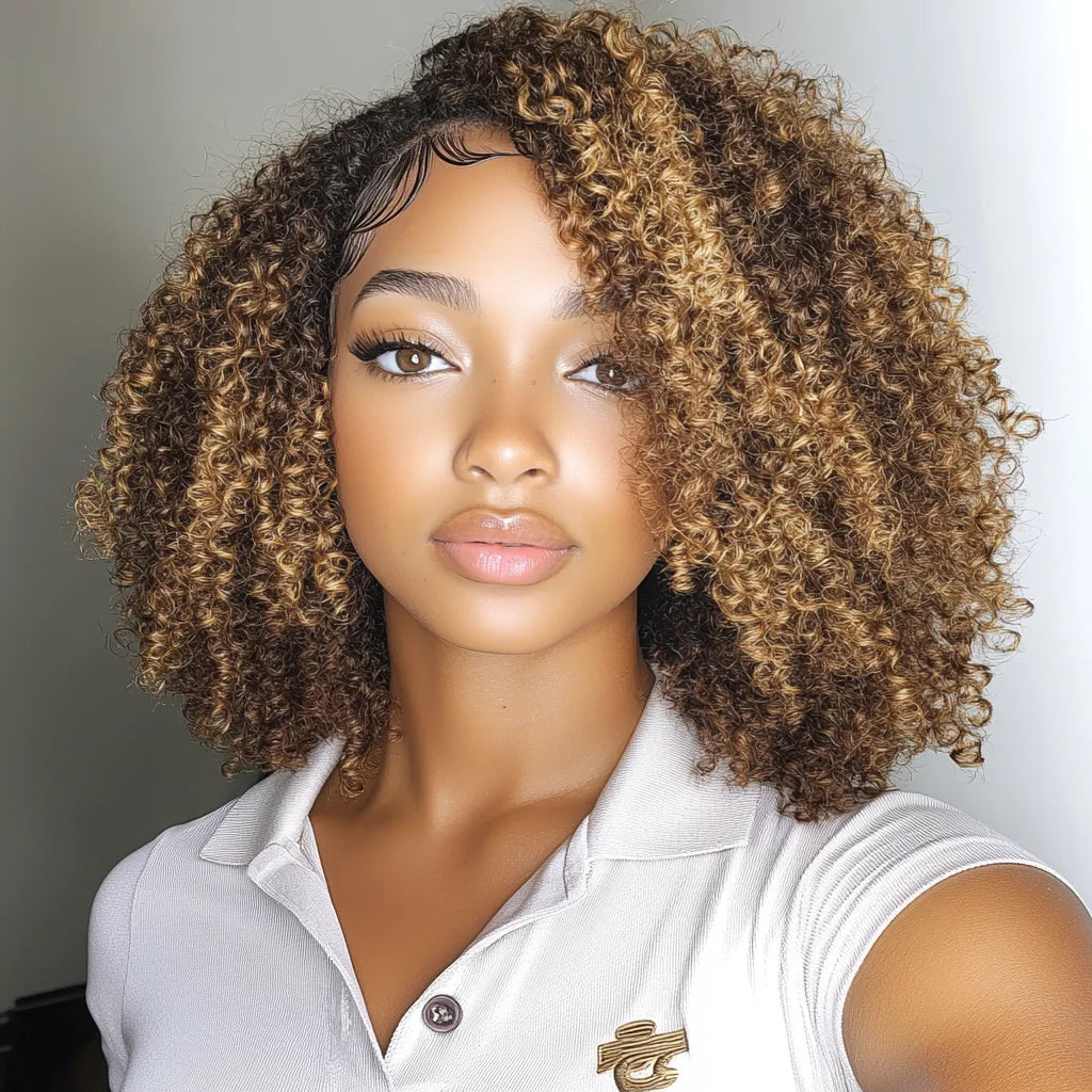 Curly Human Hair Wigs For Women P1B/30 Highlight Remy Brazilian Hair Wigs P4/27/30 Highlight Colored  Jerry Curl Hair Wigs