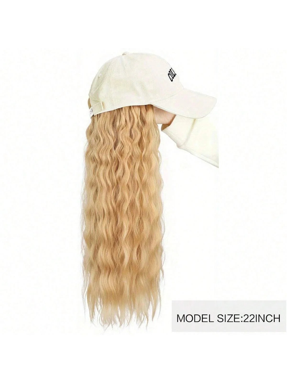 Hat Wigs Baseball Cap Synthetic Wigs With Short Bob Wavy Curly Hair Extensions Adjustable Wings That Attached Short Extensions