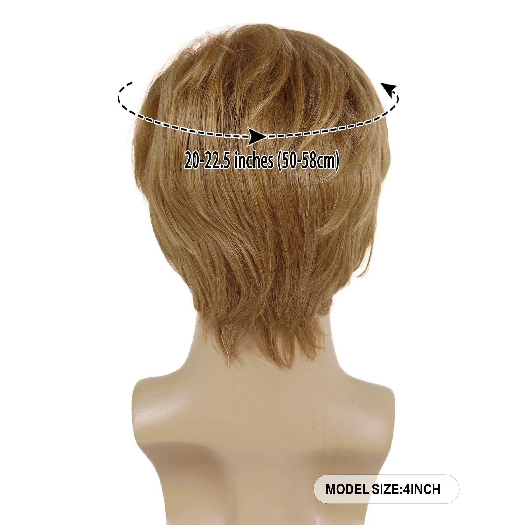 Short Wigs for Men Synthetic Hair Blonde Wig with Bangs Cosplay Wigs Halloween Costume Drag Party Straight Haircuts Roleplay