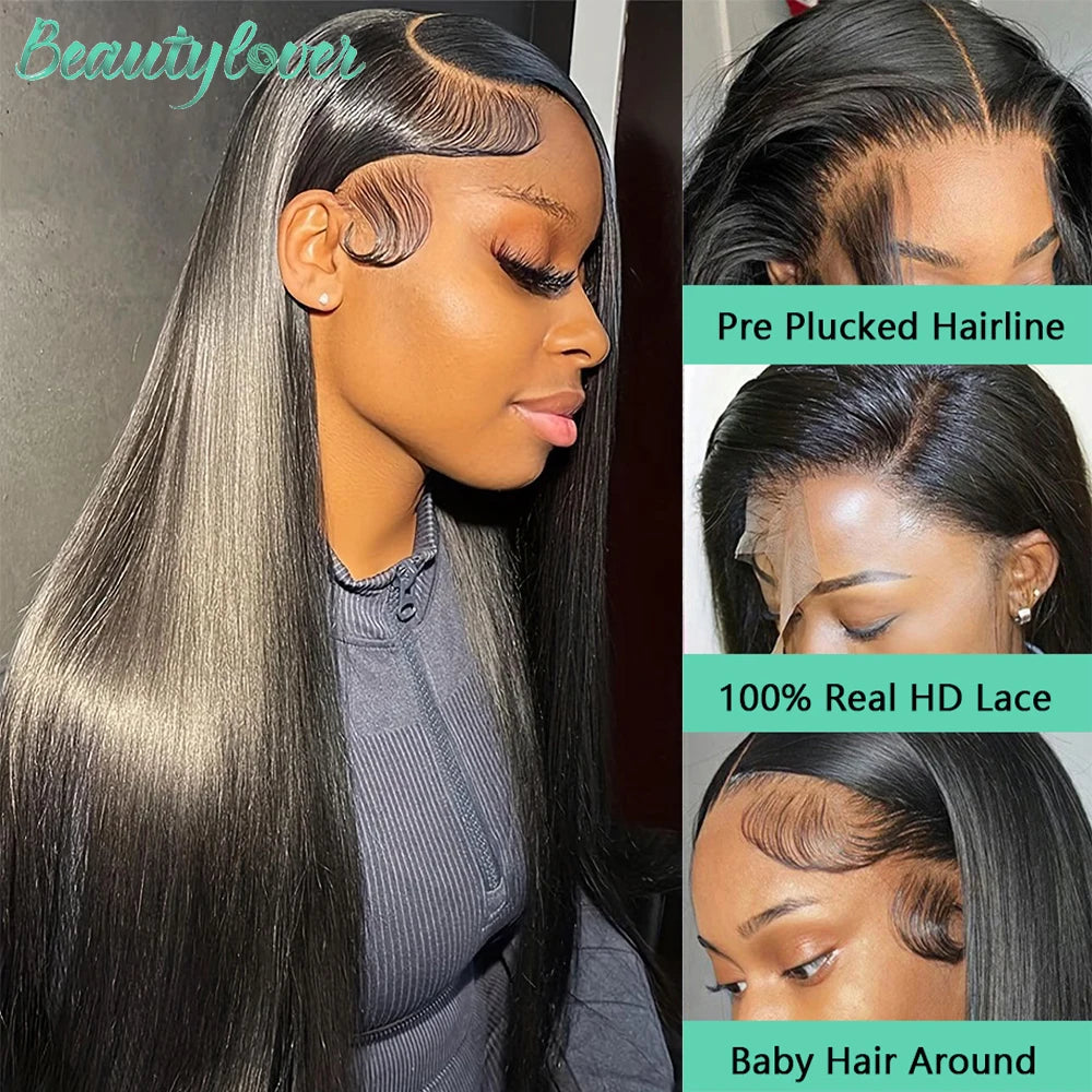 13x4 Real HD Lace Wigs Straight Human Hair Wigs Human Hair 30 Inch Lace Front Wig Human Hair Wigs Brazilian Hair Wigs For Women