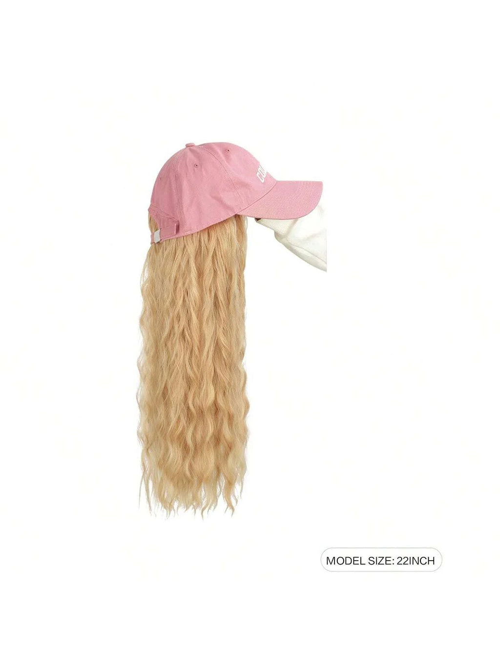 Hat Wigs Baseball Cap Synthetic Wigs With Short Bob Wavy Curly Hair Extensions Adjustable Wings That Attached Short Extensions