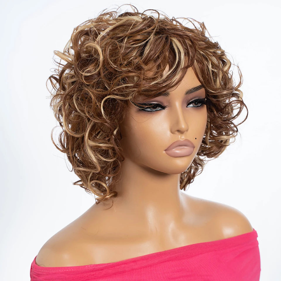 Sleek Water Wave Short Bob Human Hair Wigs For Women Malaysia Remy Human Hair Wigs P30/33/613 Jerry Curly Human Hair Wigs