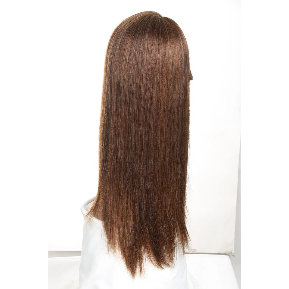 Sleek Human Hair Wigs For Women Highlight Colored Human Hair Wigs Lace Wig Straight Brazilian Hair Wigs 24 Inch Long Wig