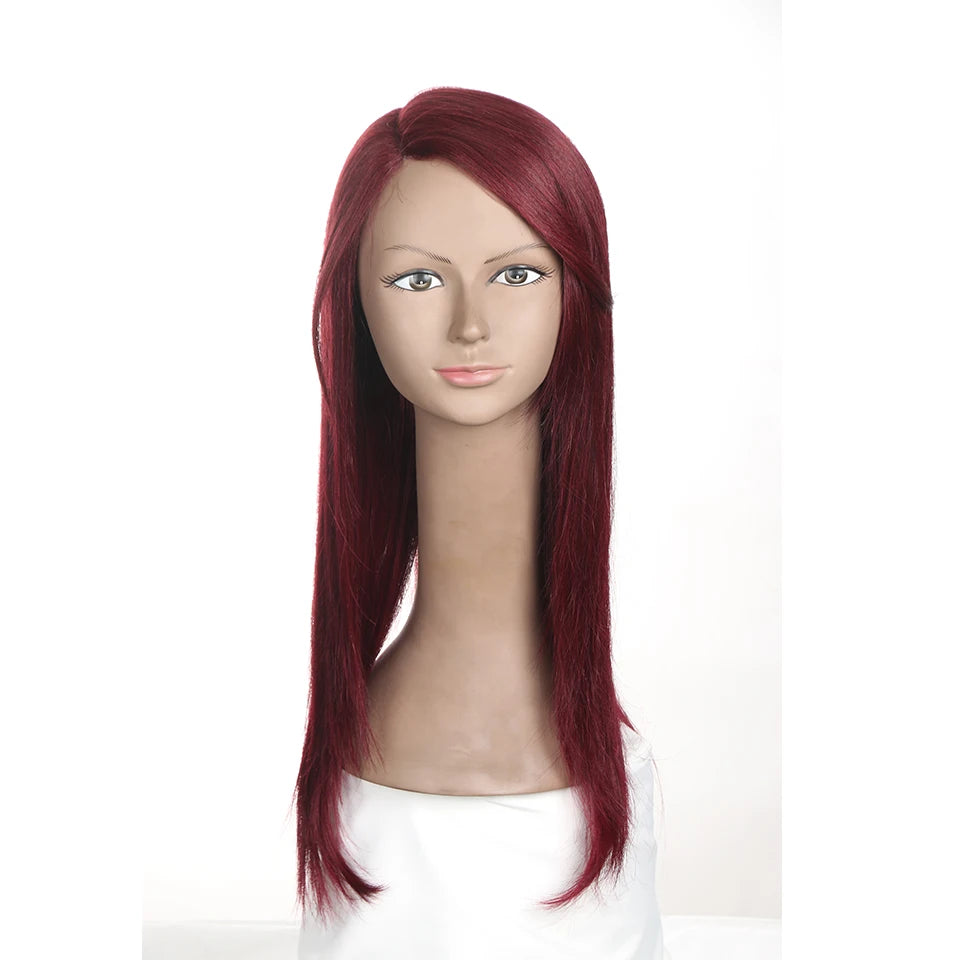 Sleek Human Hair Wigs For Women Highlight Colored Human Hair Wigs Lace Wig Straight Brazilian Hair Wigs 24 Inch Long Wig